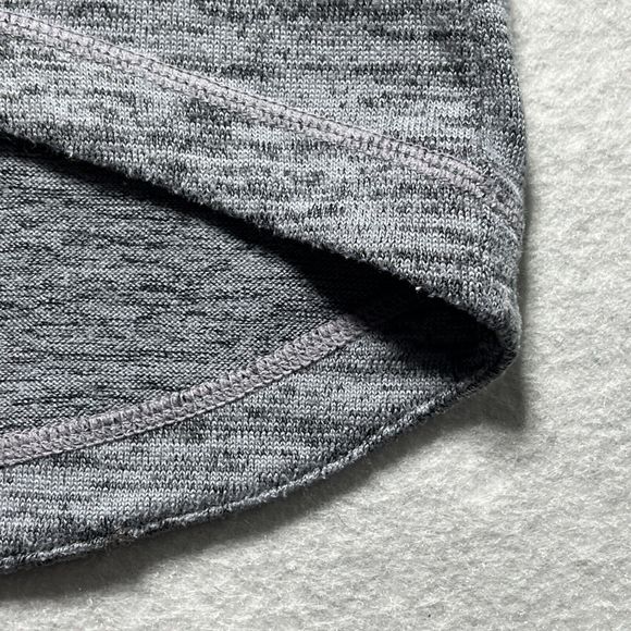 Athleta No Sweatin It Sharkbite Gray Crew Neck Pullover Sweater Women’s Size: S - Picture 5 of 13